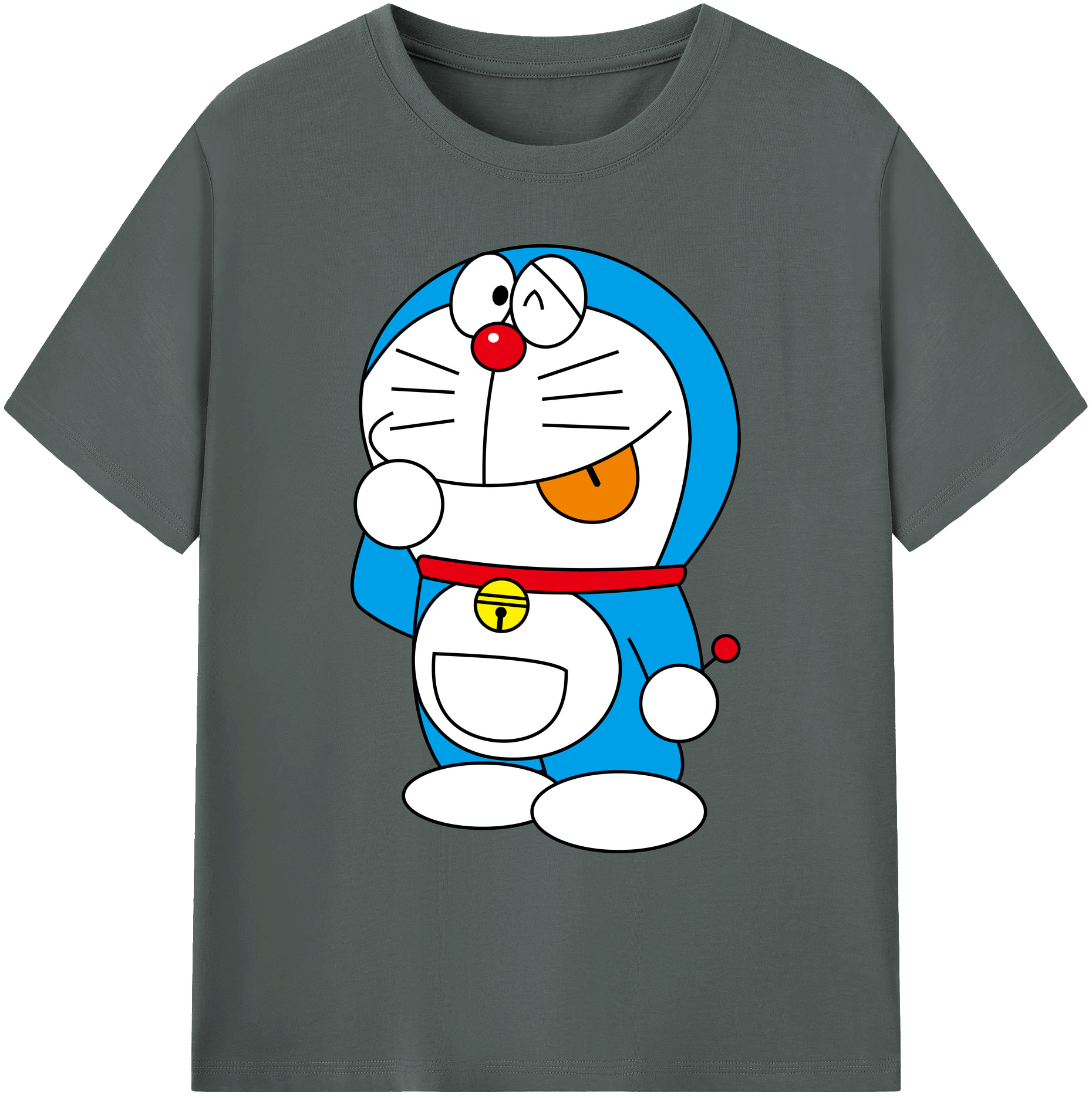 （画像用） ドラえもん Doraemon 綿100％ メンズ半袖Tシャツ｜肌触りやわらか＆通気性